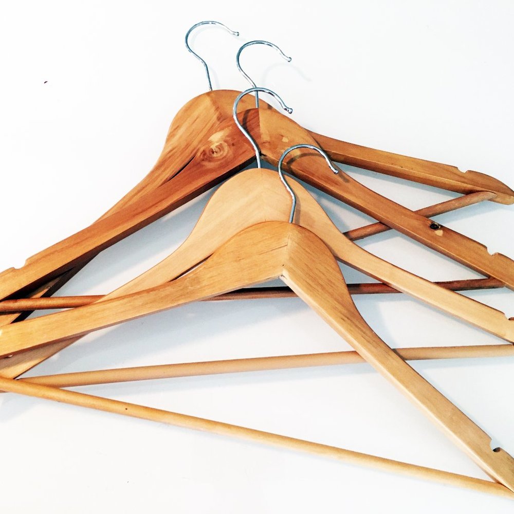 Adult 17" Wooden Hangers - 24 PK